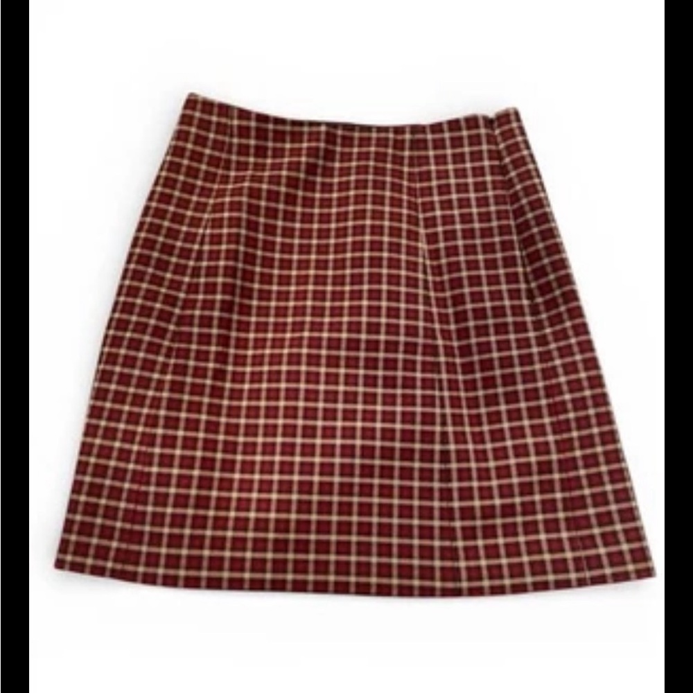 Aritzia Babaton‎ Plaid Hopper A-Line mini skirt